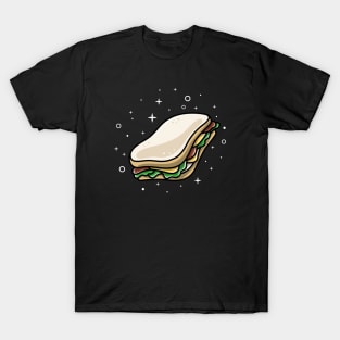 Sandwich Sparkling Light Cartoon T-Shirt